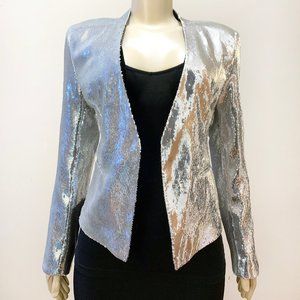 BLANKNYC Silver Sequin Blazer Jacket